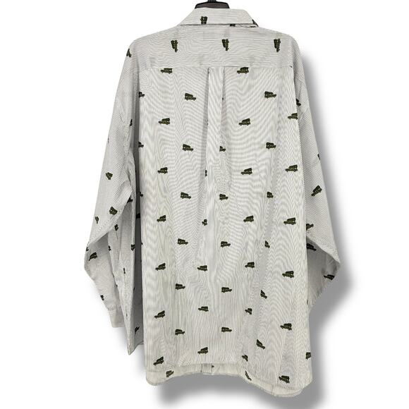 Roundtree & Yorke TravelSmart Christmas Tree Station Wagon Shirt Mens Size 3XB - Picture 3 of 6